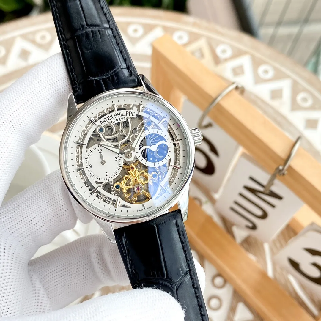 【Foreign trade import】💰1560! Patek Philippe - Patek.Philippe‼ ️Exquisite men's watch, with stunning hollow design, exquisite craftsmanship, originality, noble atmosphere and gentlemanly style. Adopting fully automatic mechanical movement, top-grade 316 stainless steel case, imported calfskin strap, mineral super mirror, size 40mm🔥Top quality products are constantly produced🔥